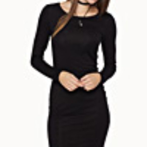 Long sleeve black dress - Picture 1 of 3